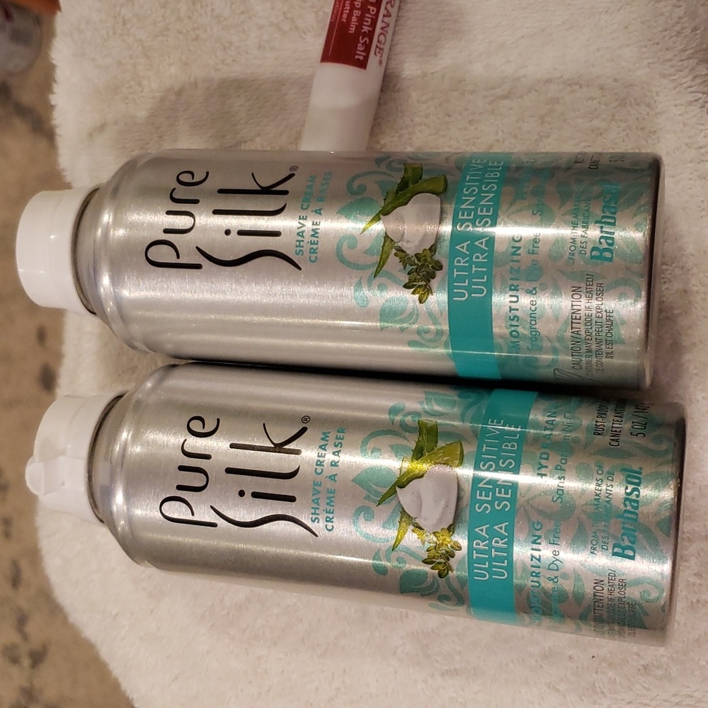 (2) Pure Silk Ultra Sensitive Shave Cream. NIB.